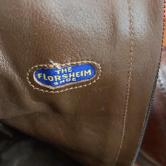 Vintage Florsheim Beatle boots Brown Side Zip Leather Size 11.5 - Picture 7 of 9